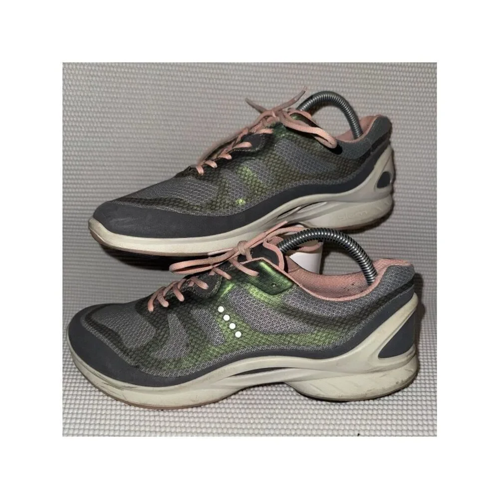 Ecco Biom Fjuel Racer Green Gray Peach Athletic Shoes Sneakers Women’s Size 10